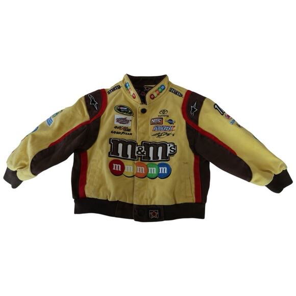Nascar Kyle Busch JH Design M&M's Yellow Cotton Jacket w/Snaps Kids Size 3T - Picture 1 of 16